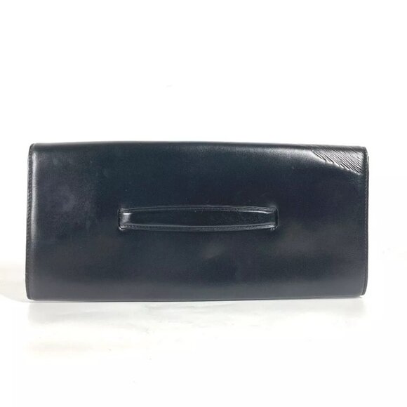 LOUIS VUITTON Opera Aeghe LV logo Pouch bag with handle Clutch bag Leather Black - Picture 10 of 13